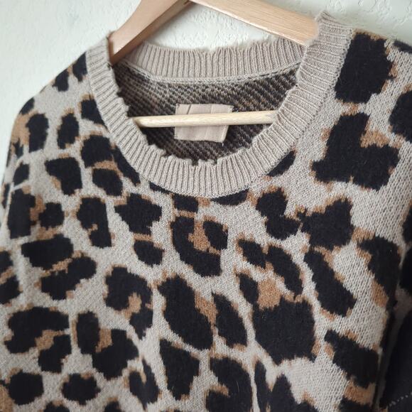 Zadig & Voltaire Sweater Top Womens Small Cheetah Leopard 100% Cashmere $640 - Picture 4 of 9